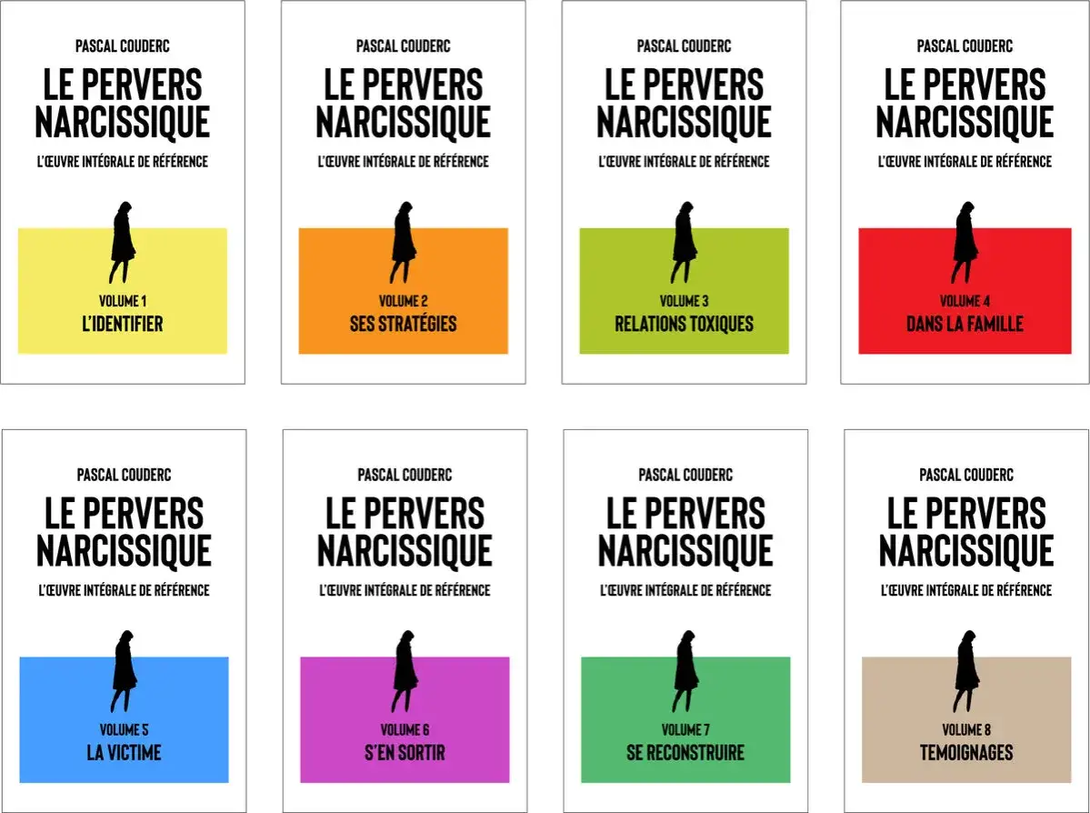 Les couvertures des 8 volumes de