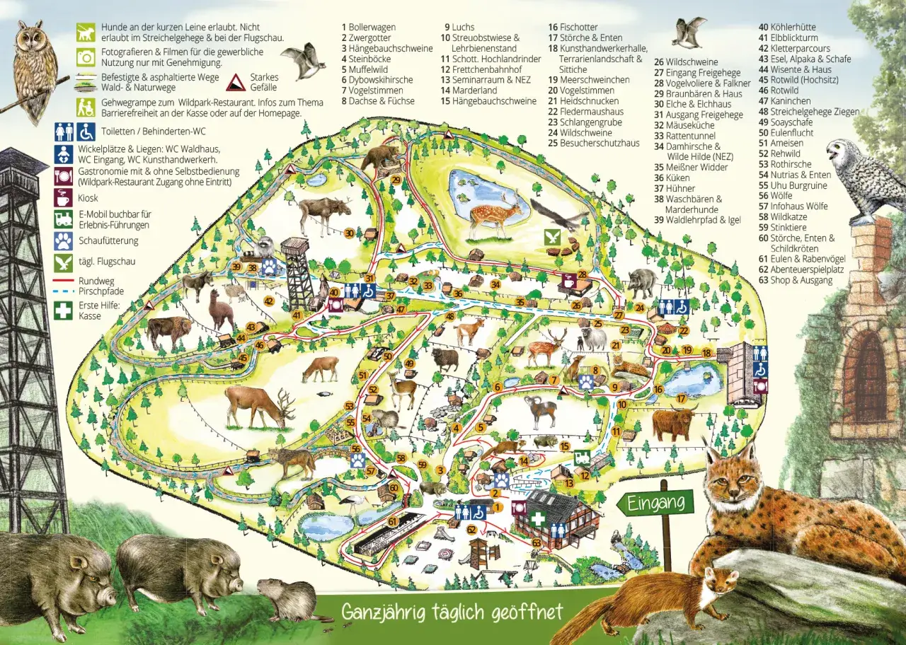 Luftbild Wildpark Schwarze Berge