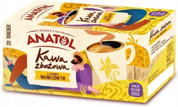 różne opakowania kawy zbożowej Inka Anatol Kujawianka