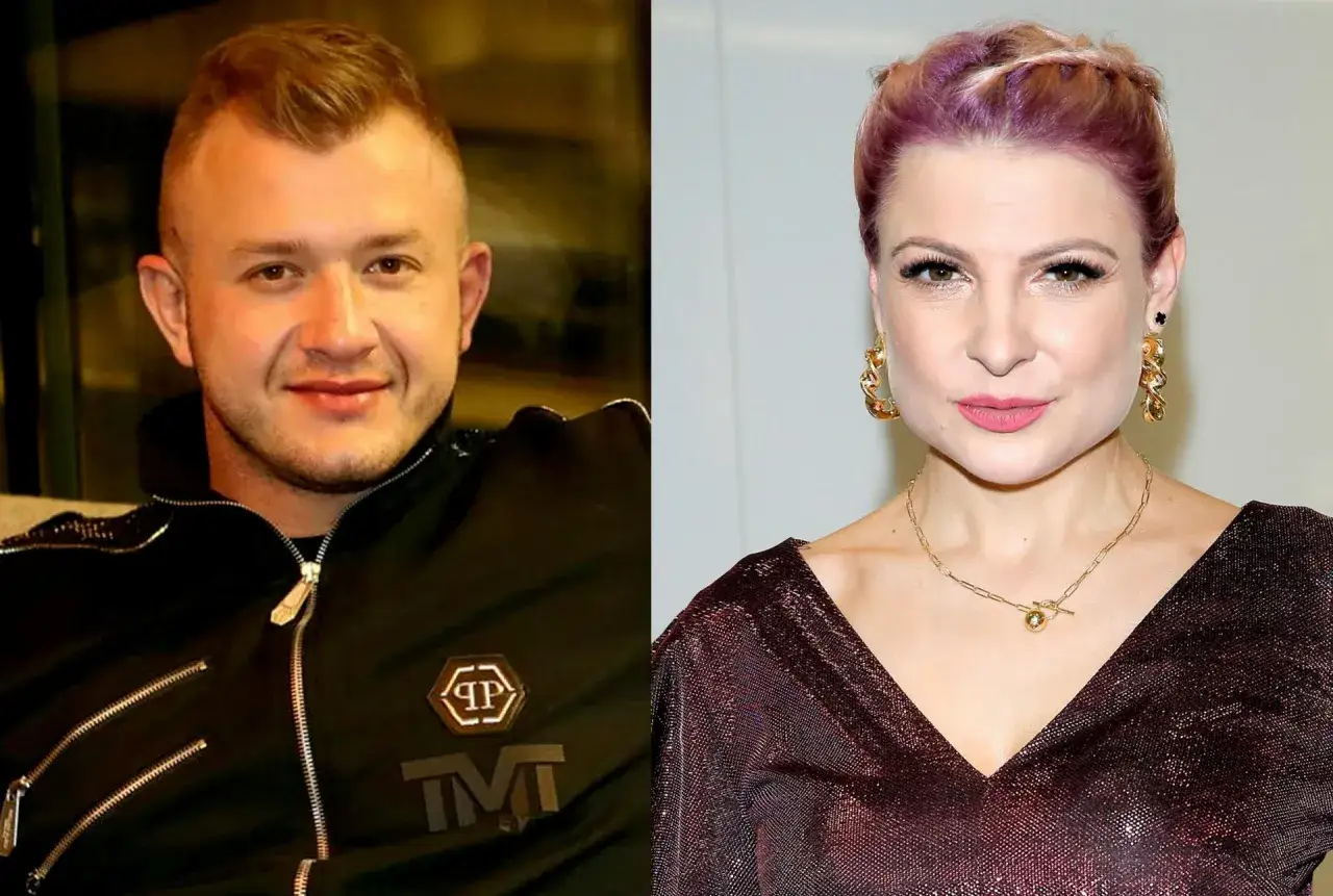 Magda Narożna i jej mąż, Dawid Narożny, uśmiechają się do obiektywu.