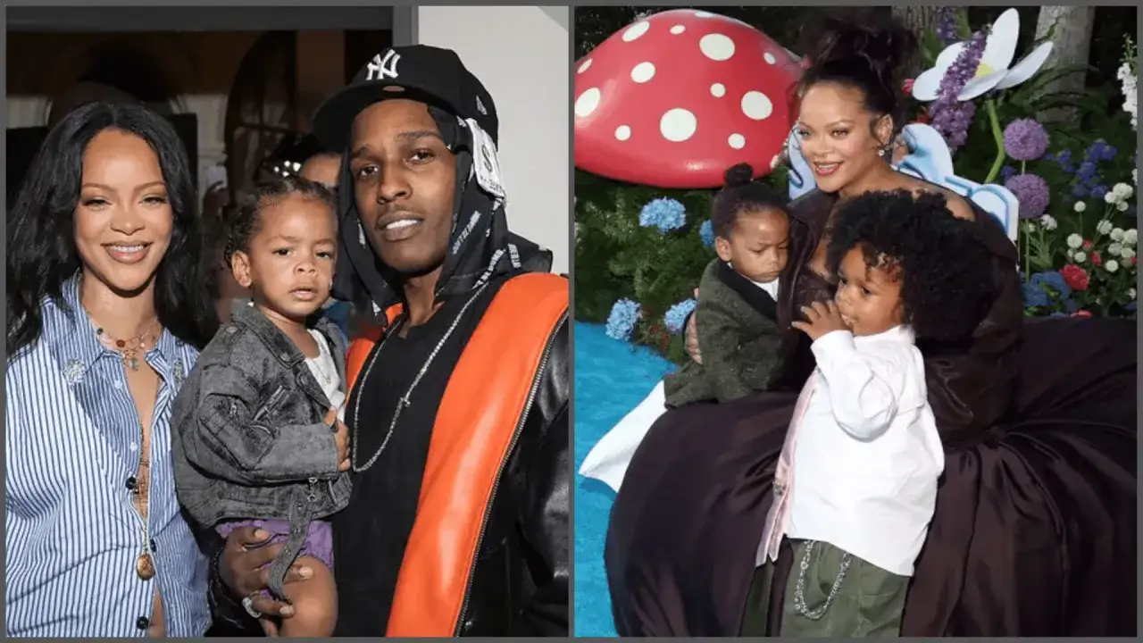 Rihanna z partnerem i ich dzieci. Rodzina w komplecie, uśmiechnięci i szczęśliwi.