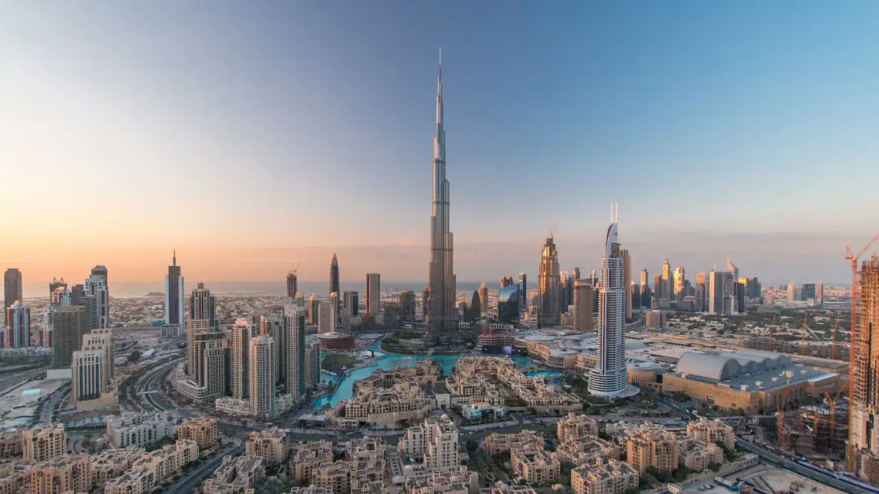 Burdż Chalifa panorama Dubaj