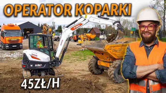 operator koparki w pracy na budowie
