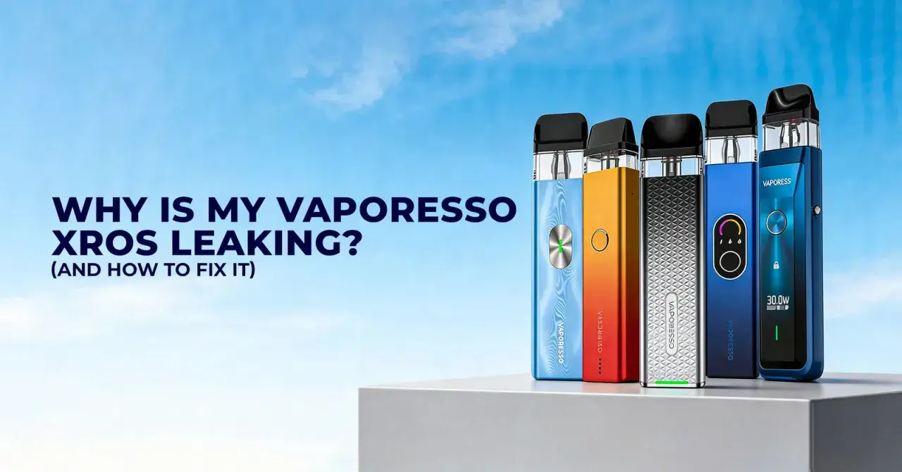 Varios Vaporesso Xros en colores vibrantes, abordando los problemas de fugas y cómo solucionarlos.