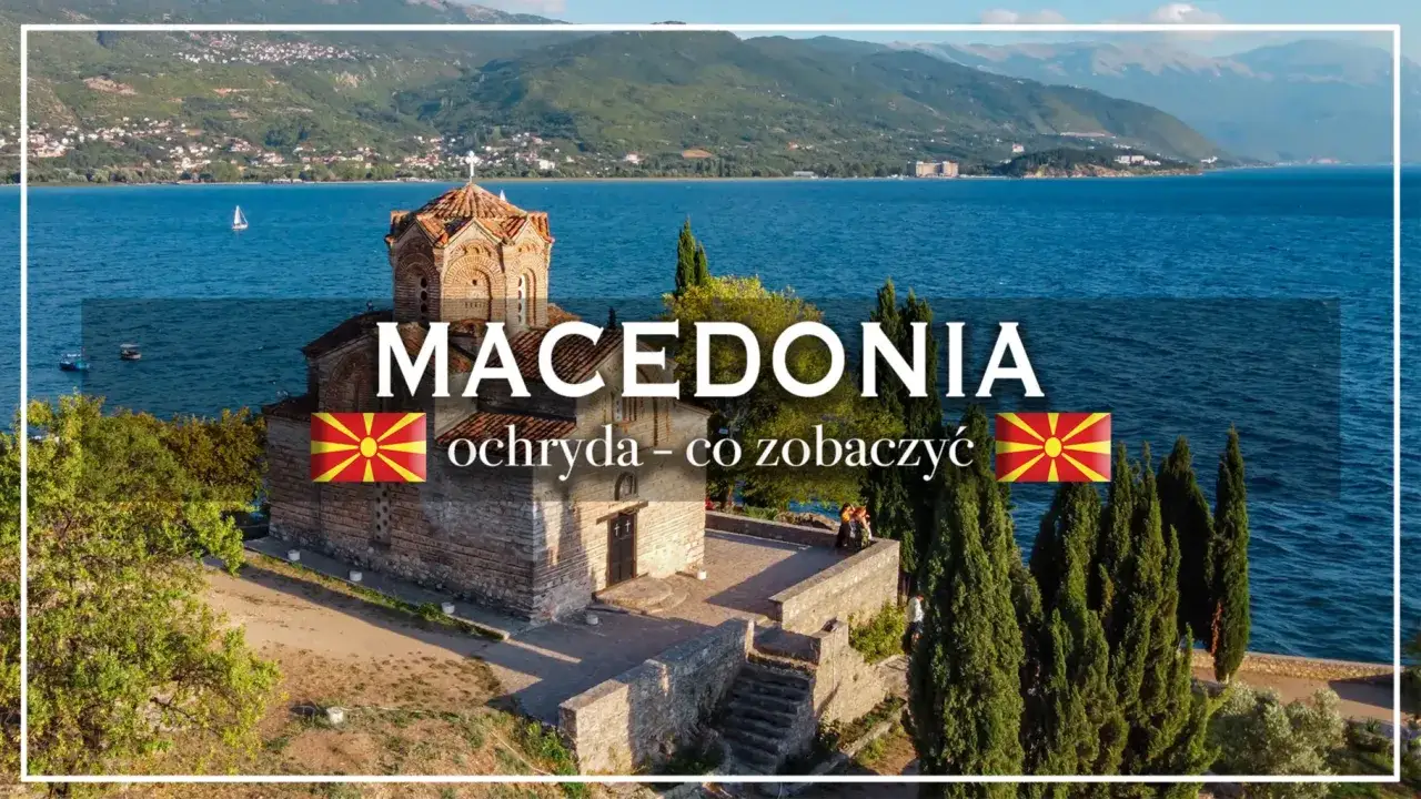 Ochryda, perły ochrydzkie nad krystalicznym jeziorem. Kościół św. Jana w Kaneo, Macedonii, zachwyca o zachodzie słońca.