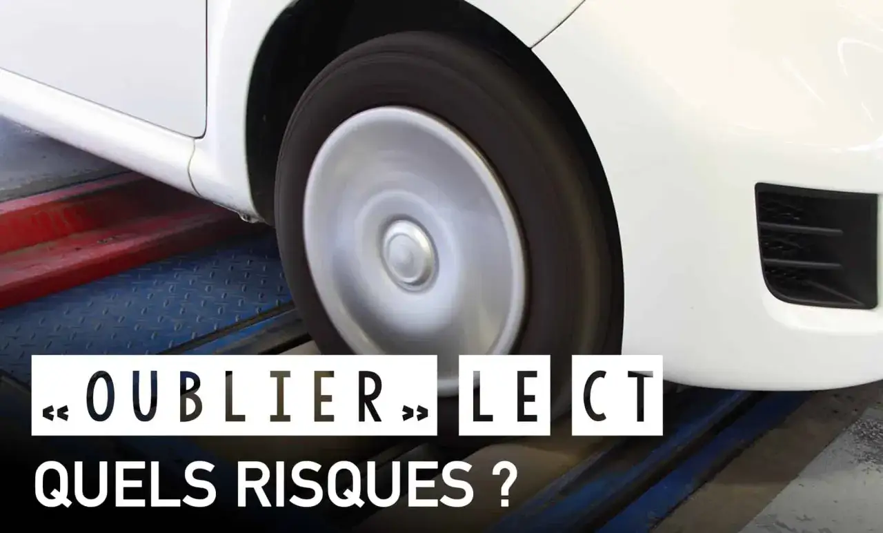 Rouler avec un contrôle technique dépassé, même avec un rendez-vous, présente des risques. Le pneu tourne sur un banc de test.