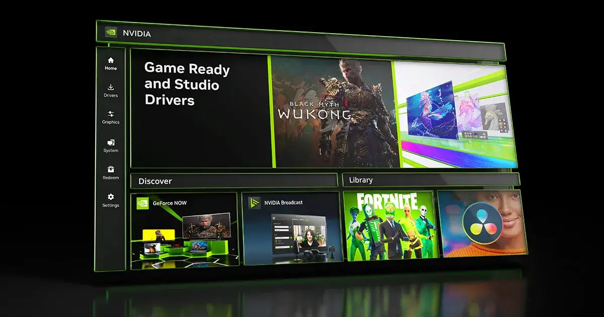 interfejs aplikacji GeForce Experience