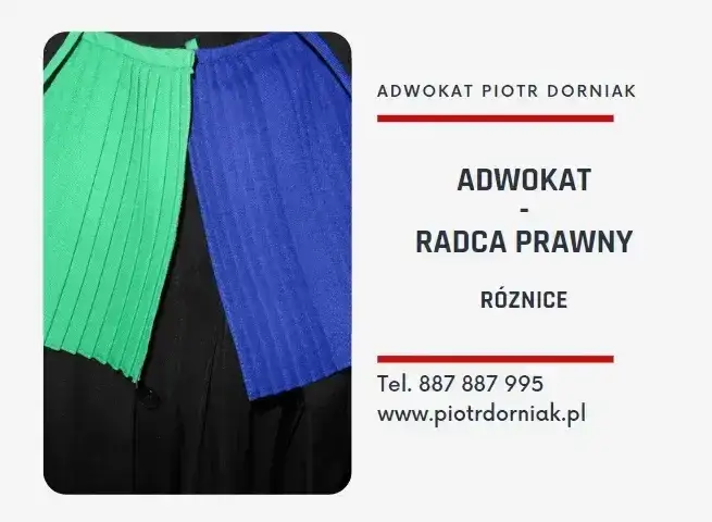 różnice prawnik adwokat schemat