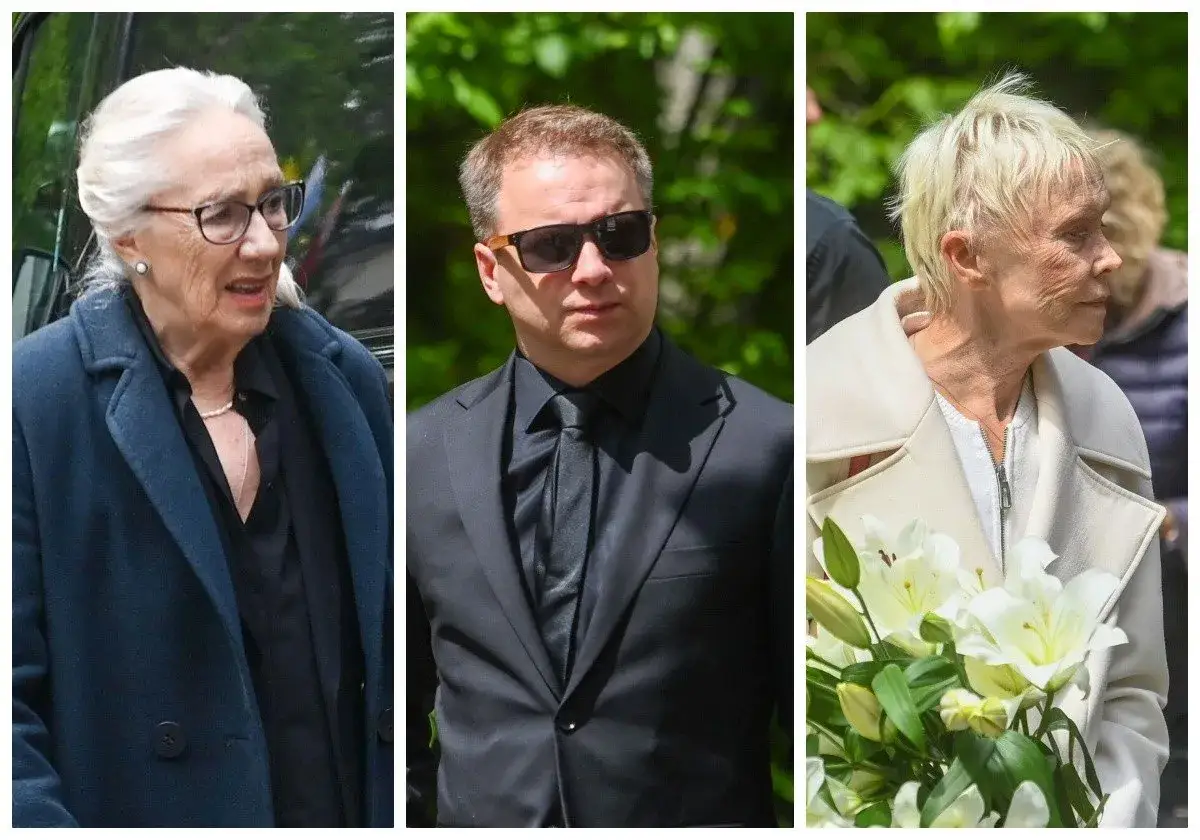 Ewa Dałkowska z synem Ksawerym i bliskimi.
