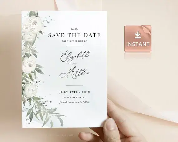 karty Save the Date z różnymi wzorami
