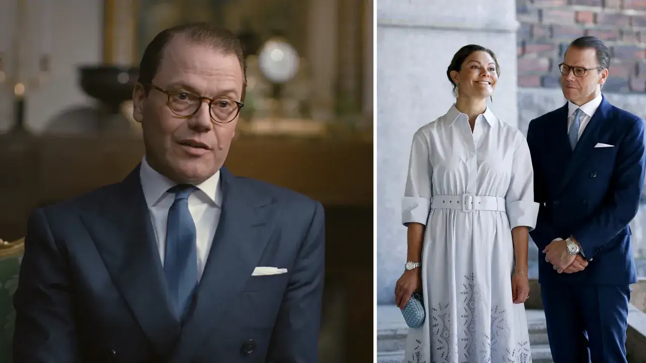 Prins Daniel i kostym, och bredvid honom kronprinsessan Victoria. Ryktet om prins Daniel otrogen cirkulerar.