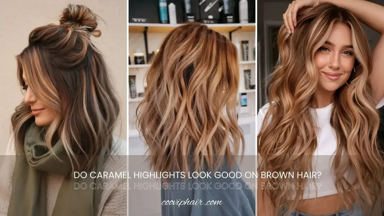 Morenas con cabello castaño y mechas color caramelo, un look cálido y natural.
