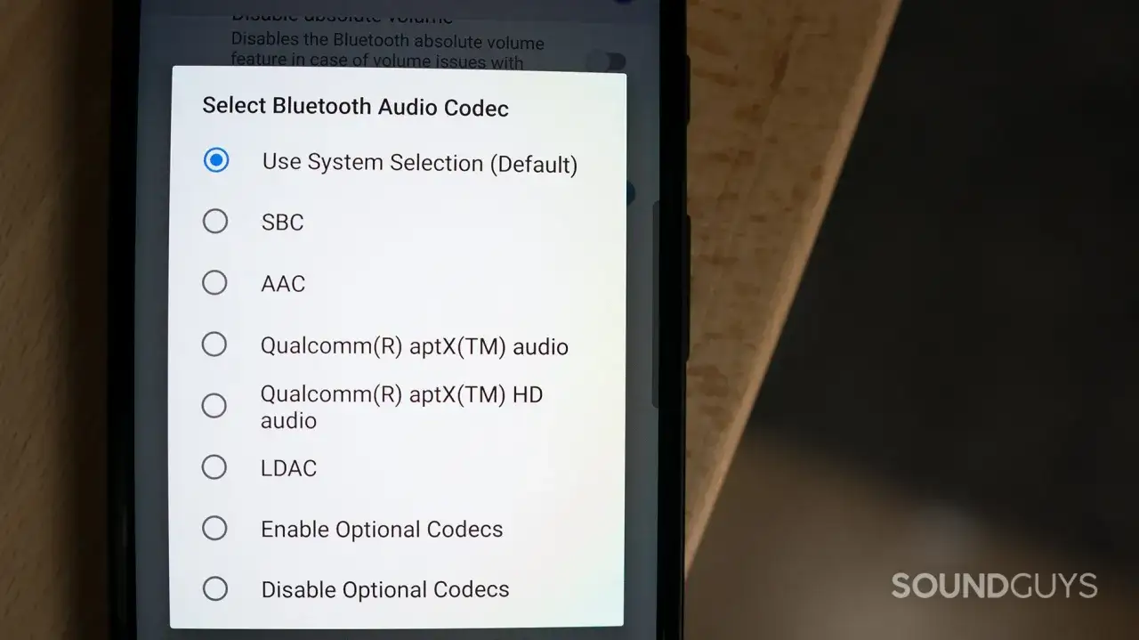 Wybór kodeka audio Bluetooth, w tym LDAC, dla najlepszej jakości dźwięku.