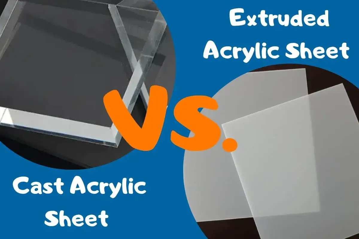 Comparing extruded vs cast acrylic sheets. One is clear and sharp, the other is frosted and soft.