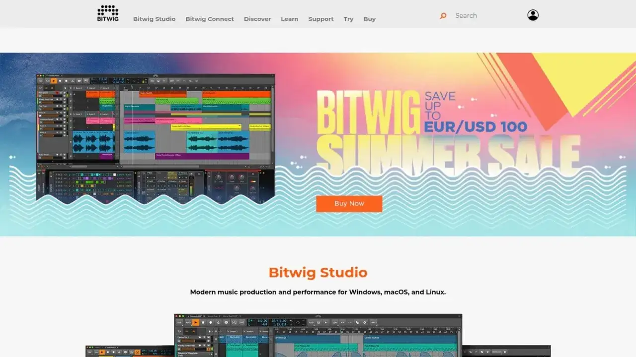 Bitwig Studio – nowoczesna produkcja muzyczna. Letnia wyprzedaż z rabatem do 100 EUR/USD to świetny powód, by zacząć tworzyć.