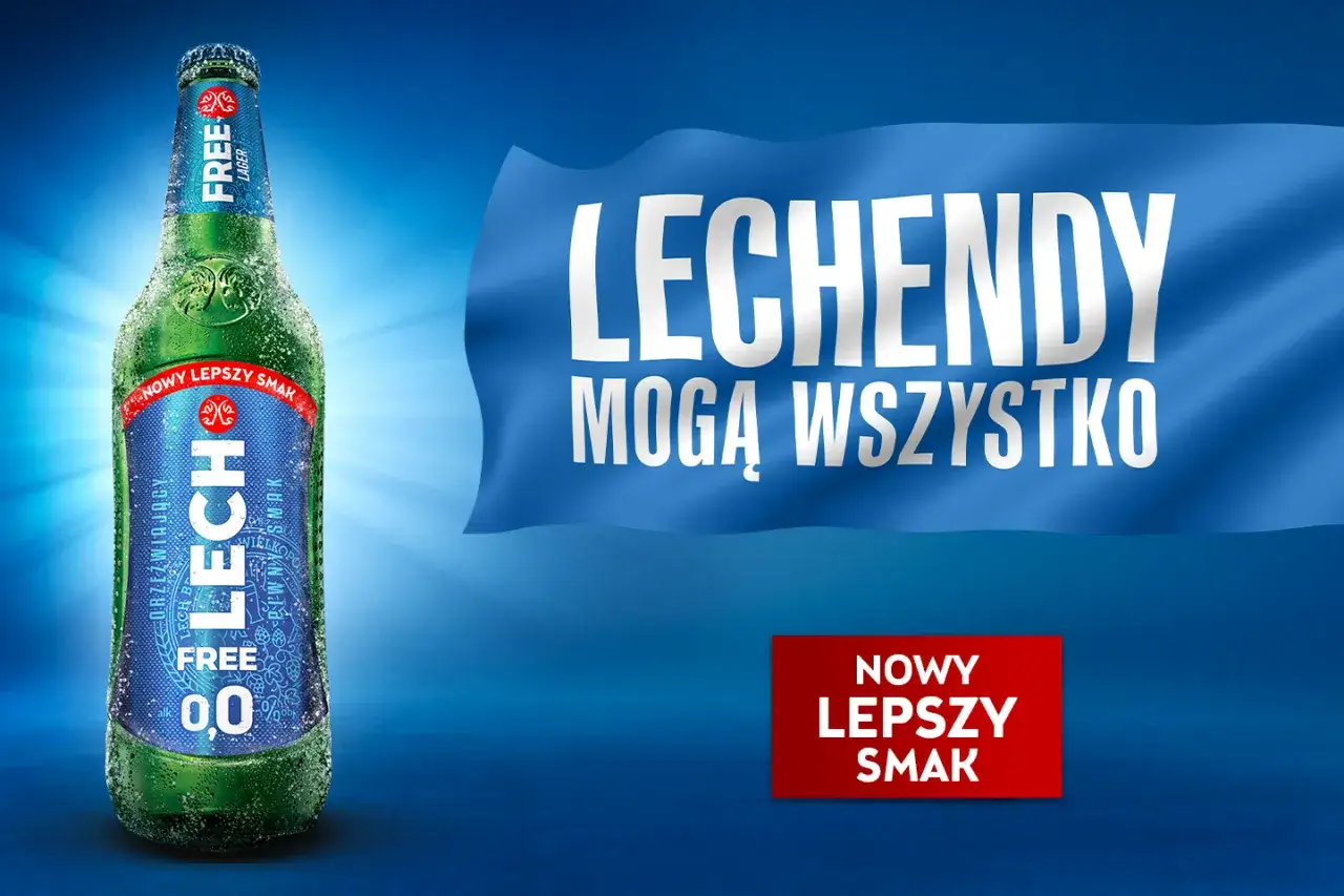 Lech Free 0,0 to piwo bezalkoholowe, które udowadnia, że legendy mogą wszystko. Nowy, lepszy smak!