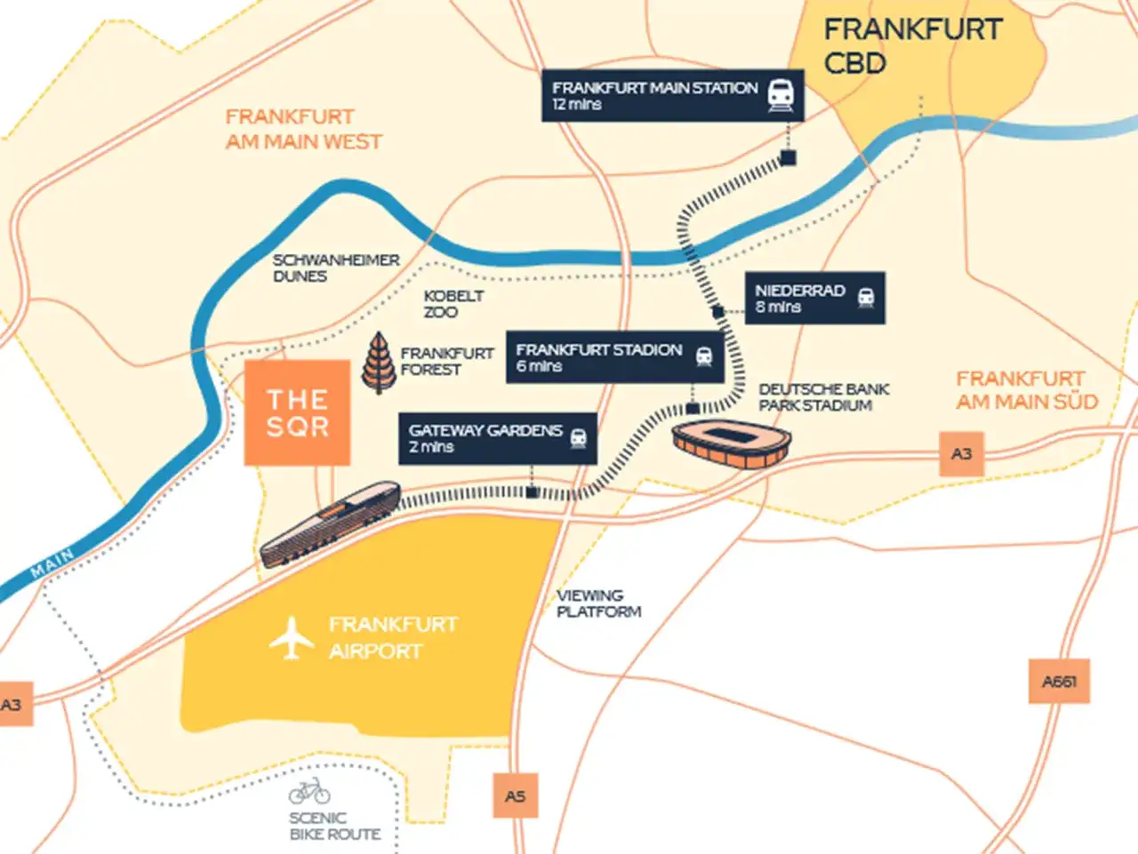 Frankfurt Flughafen Hotels Übersichtskarte