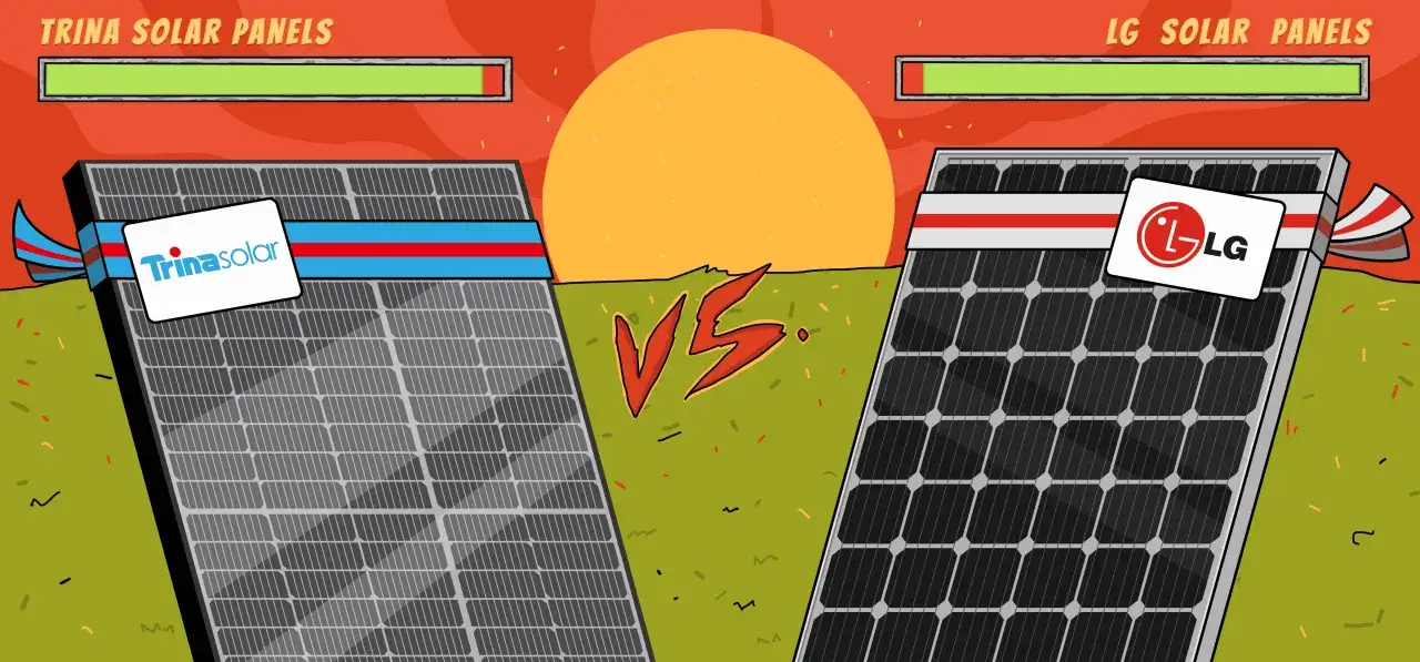 Solpanelerna fr&aring;n Trina Solar m&ouml;ter LG i en solig duell.