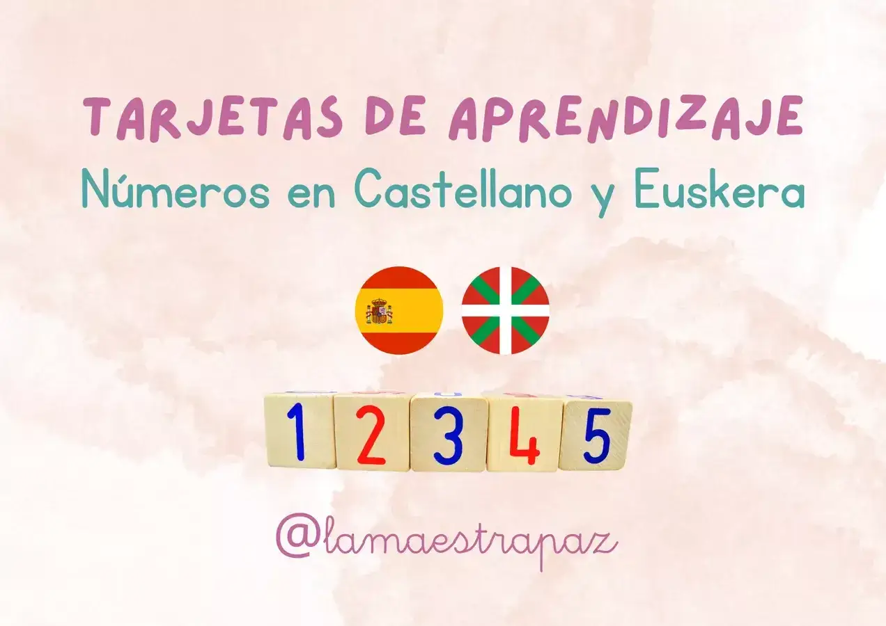 Tarjetas de aprendizaje de n&uacute;meros en castellano y euskera. &iexcl;Una competencia cp para aprender jugando!