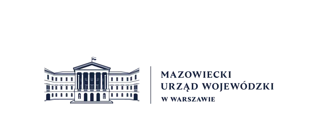 Mazowiecki Urząd Wojewódzki w Warszawie, instytucja, która wydaje paszporty, przedstawiony jako budynek z kolumnami.