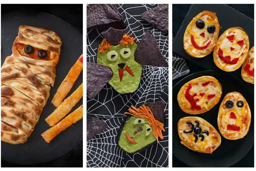 snacks salados de Halloween f&aacute;ciles