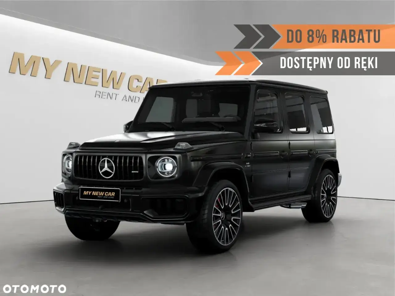 Czarny Mercedes G Class, gotowy do odbioru, z rabatem do 8%. Idealny na każdą drogę.
