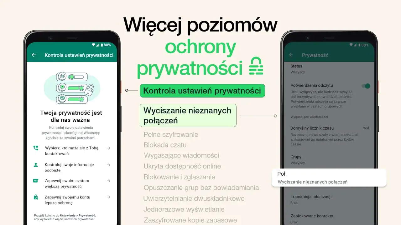 Wyciszanie nieznanych połączeń na WhatsApp to funkcja, która pomaga chronić Twoją prywatność. Czy WhatsApp jest bezpieczny? Tak, dzięki takim opcjom.