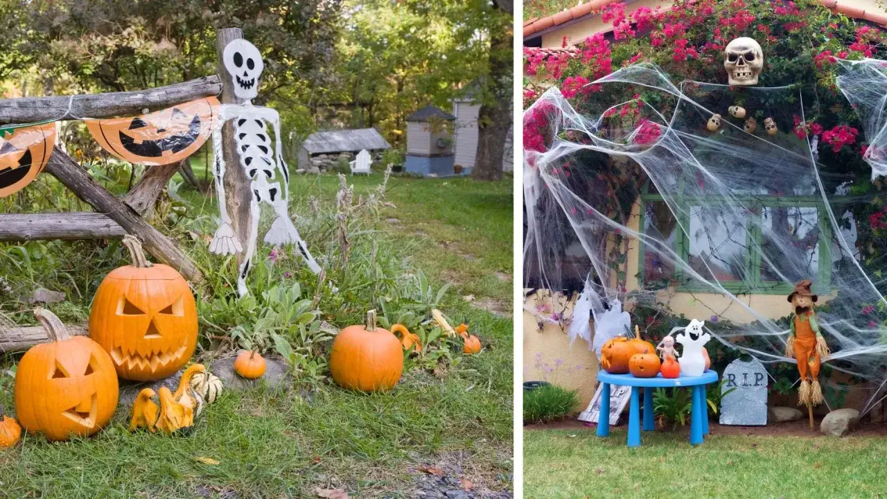 dekoracje halloween ogród DIY