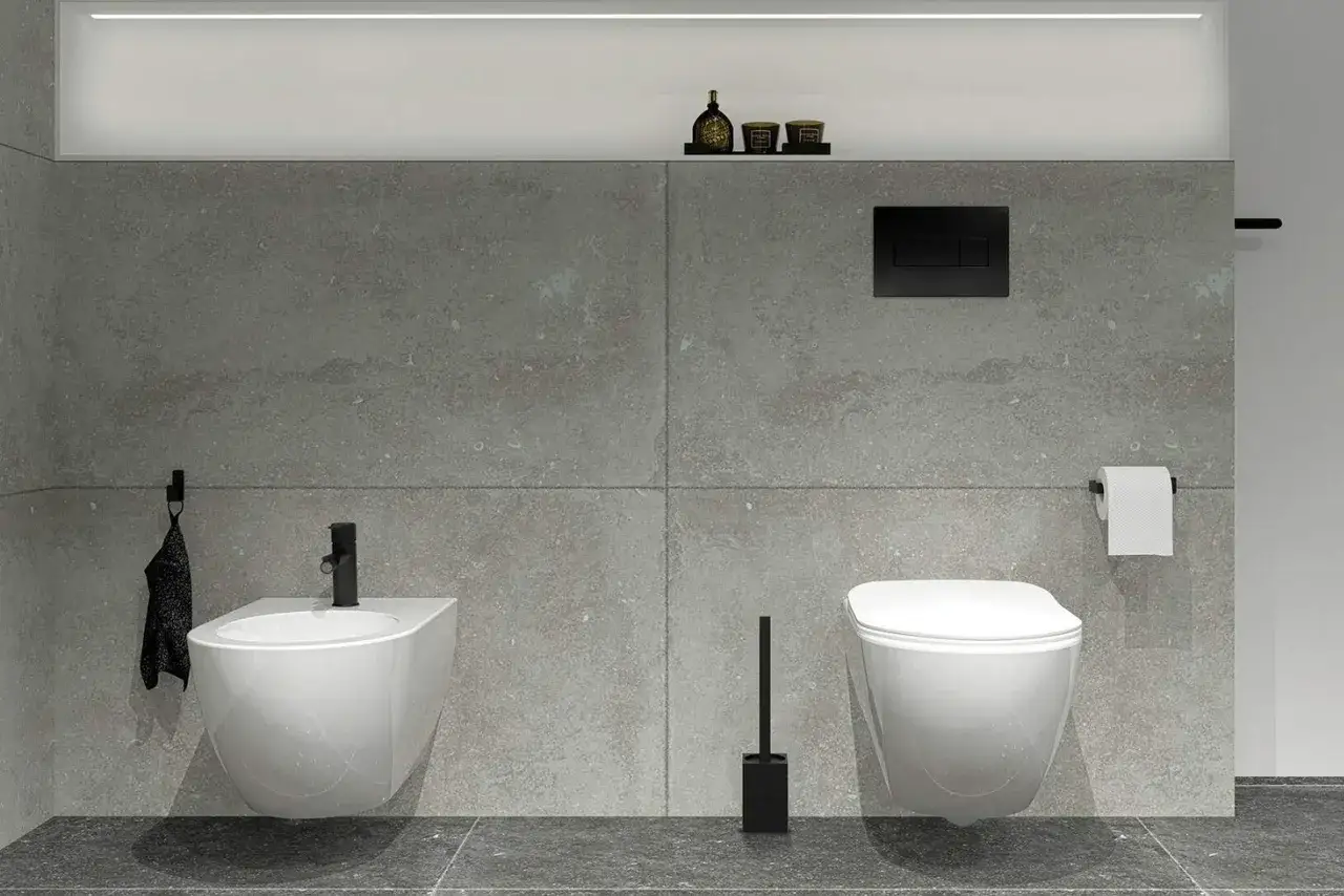 nowoczesny bidet w łazience