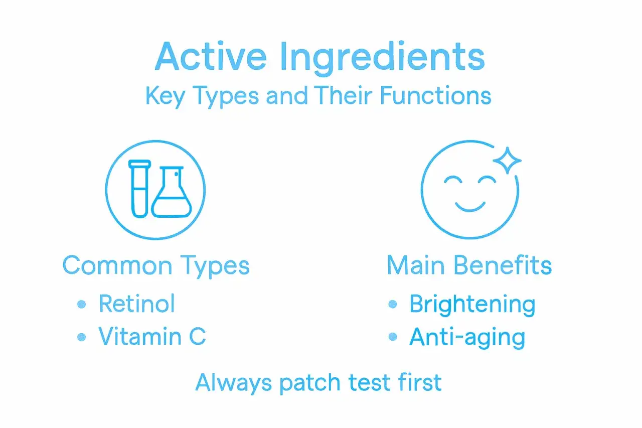 Aktiv hudv&aring;rd: vanliga ingredienser som retinol och C-vitamin ger lyster och motverkar &aring;ldrande. Testa alltid f&ouml;rst.