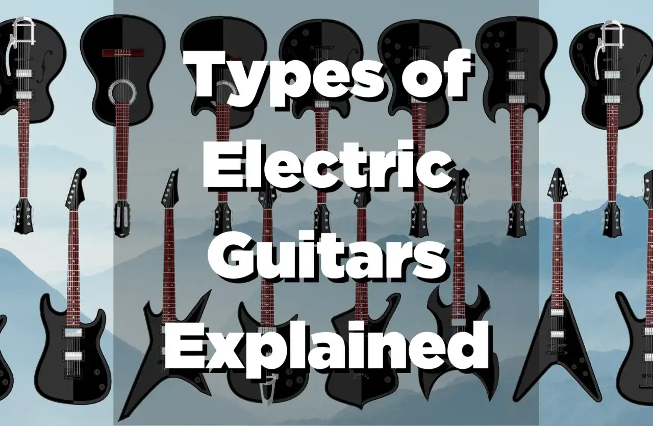 Vielfalt an E-Gitarrentypen, von klassischen Formen bis zu modernen Designs, erklärt.