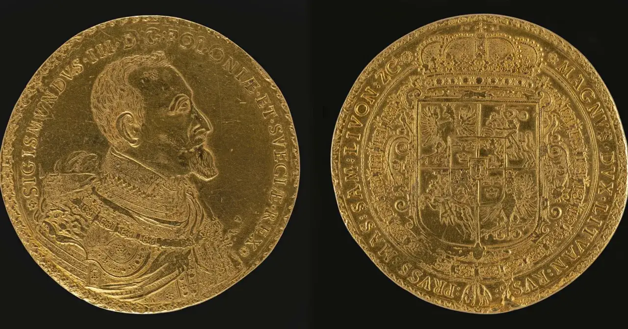 historyczne monety złote lub banknoty z wizerunkiem złota