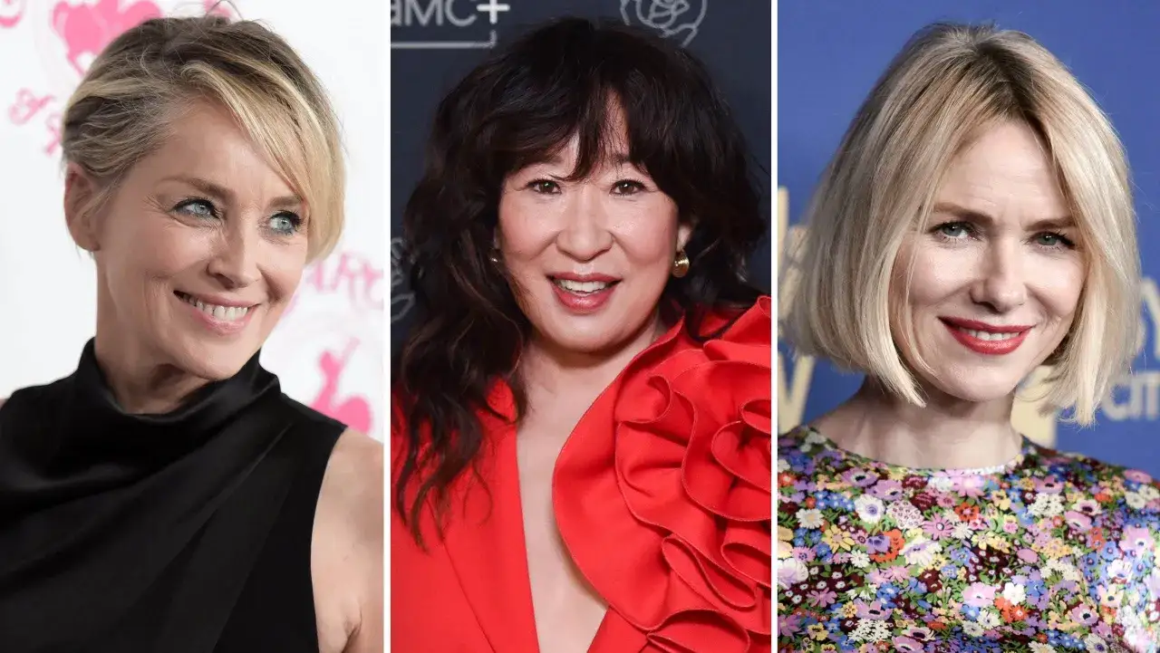 Sharon Stone, Sandra Oh och Naomi Watts visar upp eleganta frisyrer 50+.