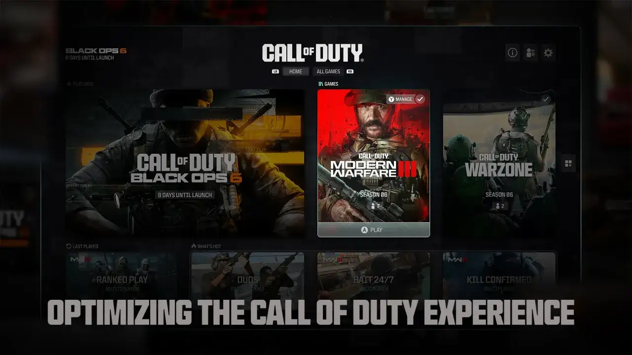 Pantalla de Call of Duty con Warzone destacado. &iquest;Cu&aacute;nto pesa el Warzone? Aqu&iacute; se ven las opciones de juego, incluyendo Modern Warfare III y Black Ops 6.