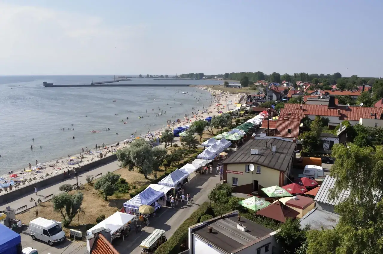 Korki na drodze na Półwysep Helski