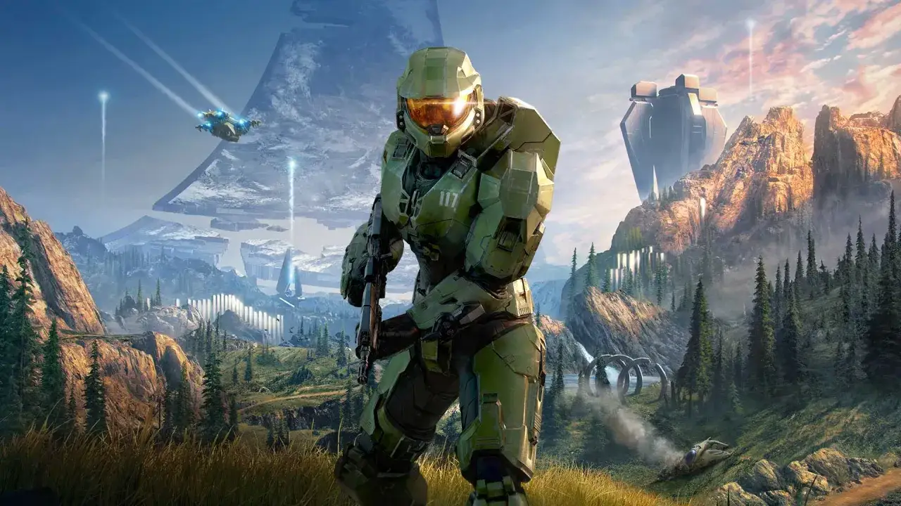 El Jefe Maestro se prepara para la acción en un paisaje épico, anticipando la **temporada 3** de Halo.