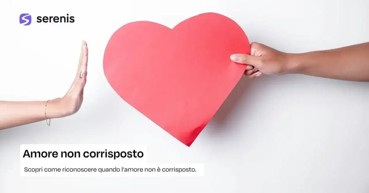 Mano che respinge un cuore rosso, simbolo di amore non corrisposto. Non essere gelosi di una persona che non ci appartiene.