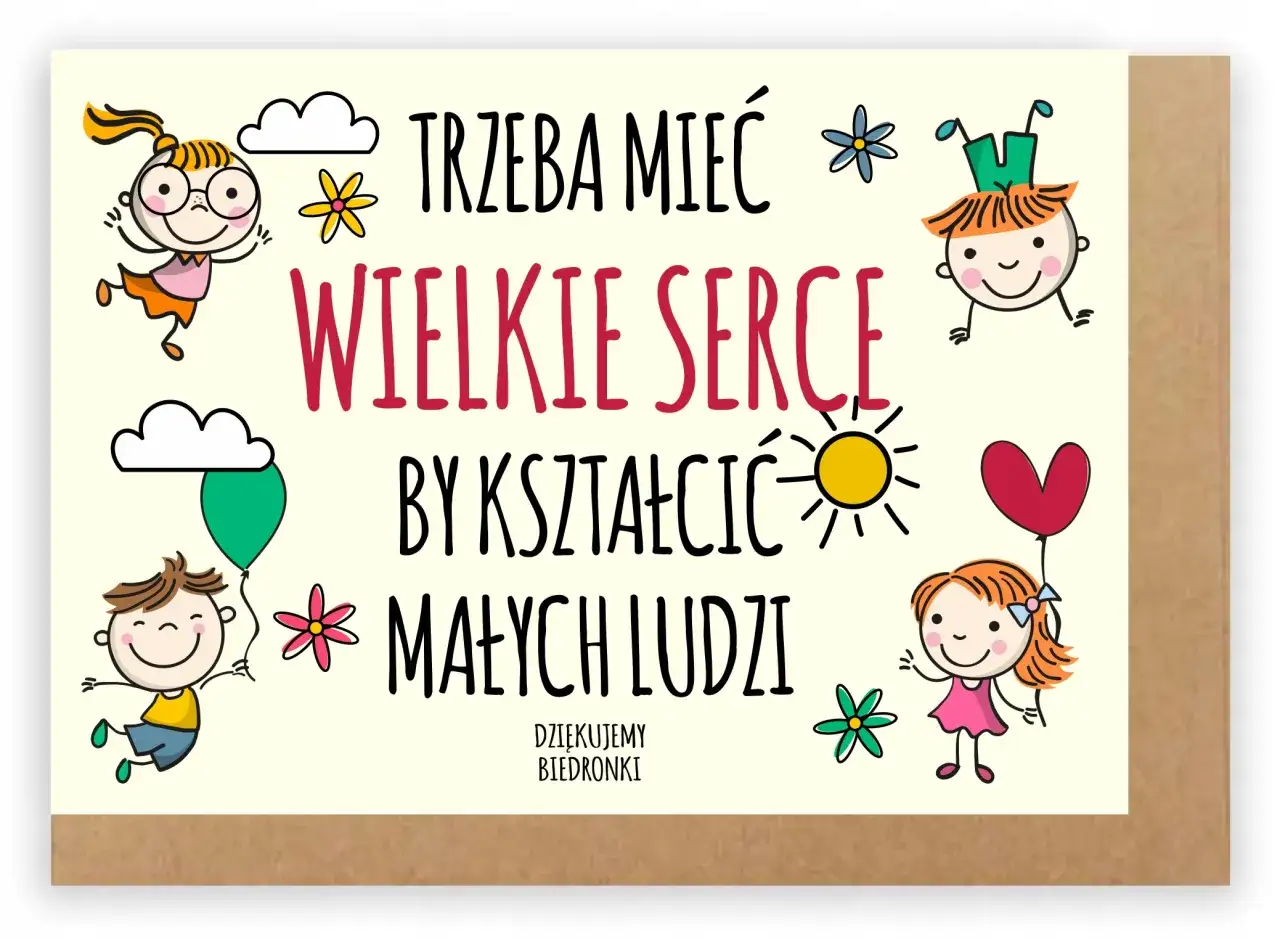 Kr&oacute;tkie podziękowania dla nauczyciela: 