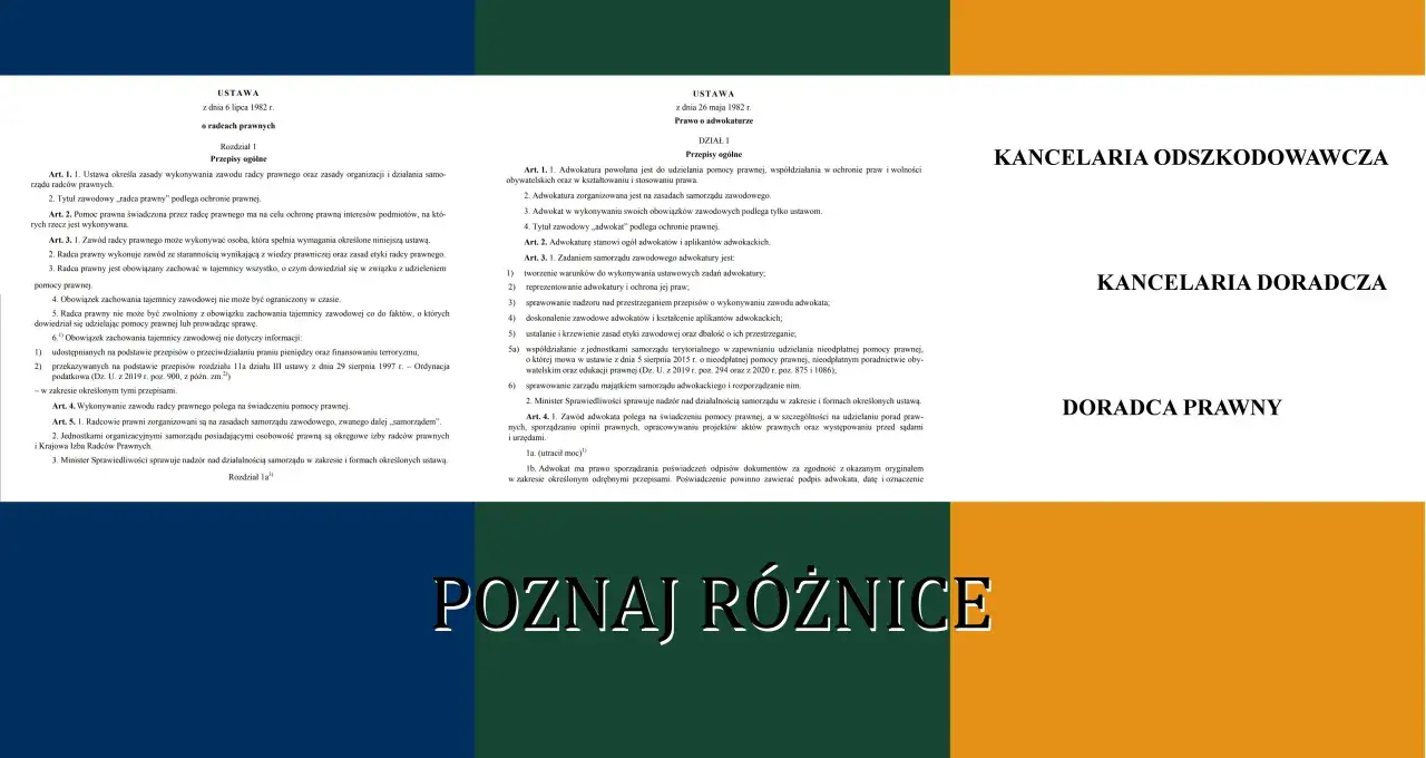 Radca prawny i prawnik porównanie