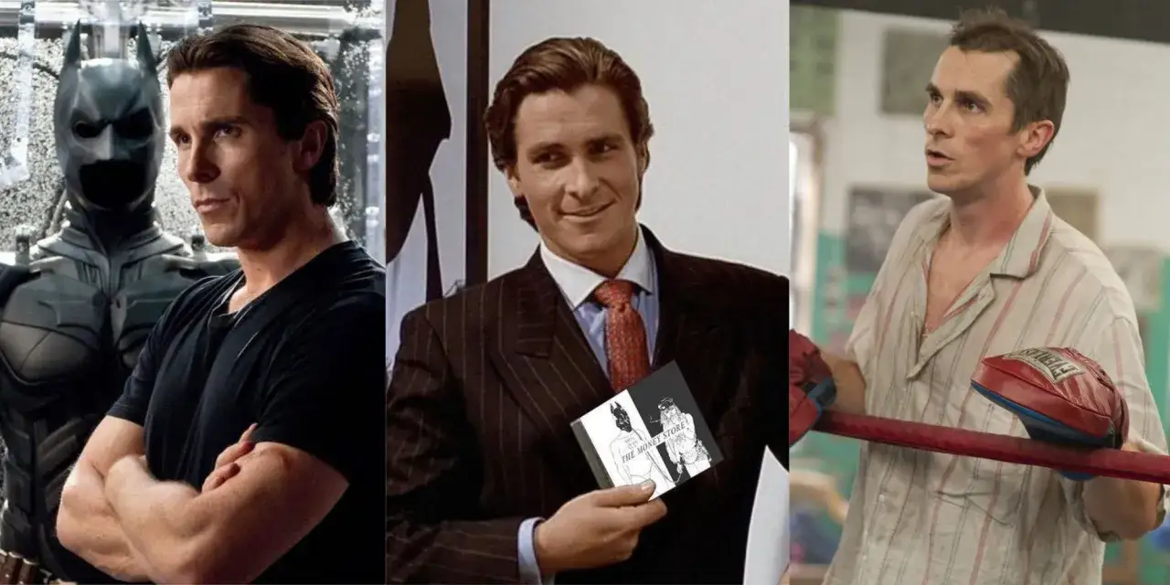 Christian Bale w rolach Batmana, Patricka Batemana i boksera. Jego wszechstronność w christian bale filmy zachwyca.