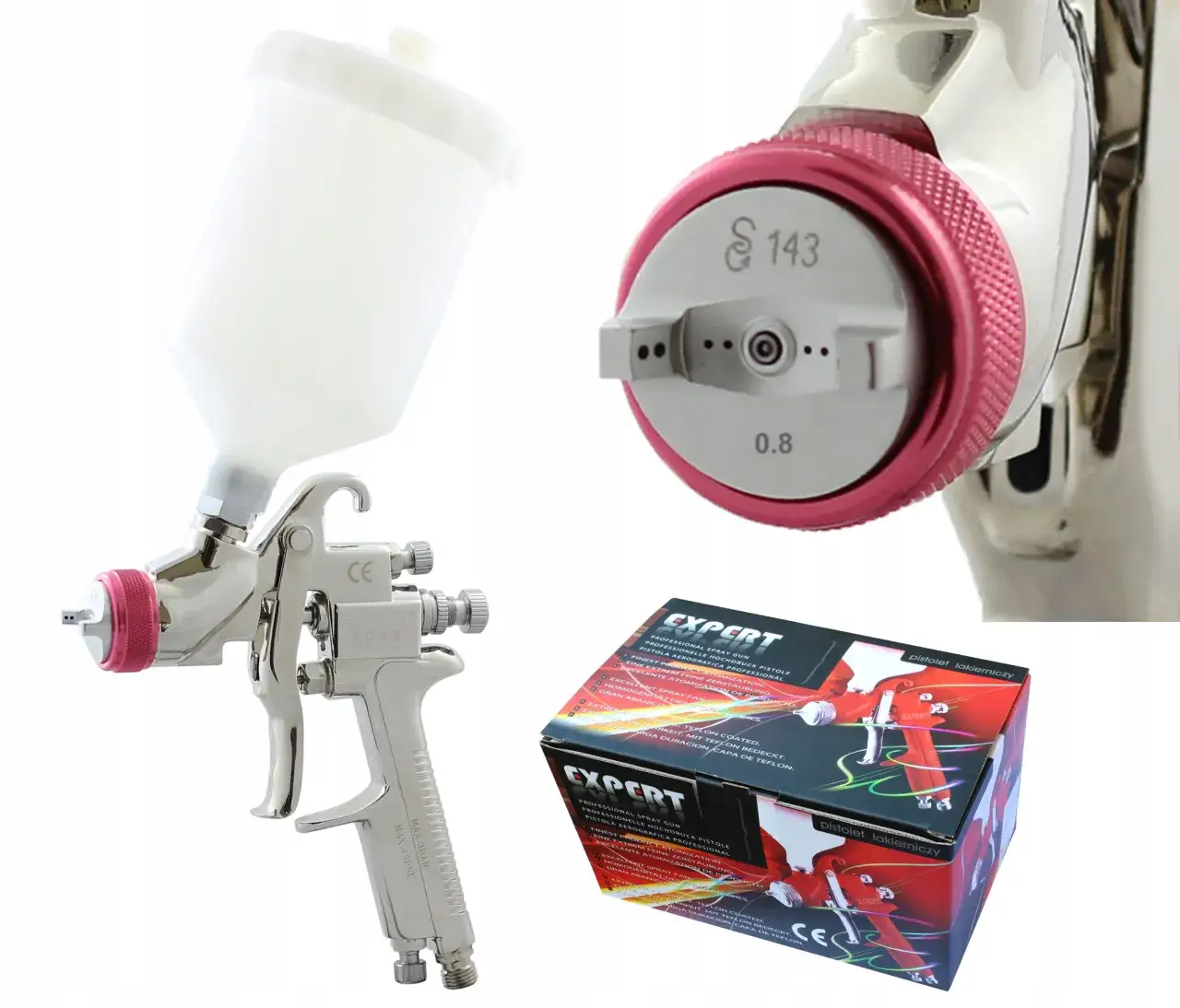 pistolet lakierniczy z dyszą