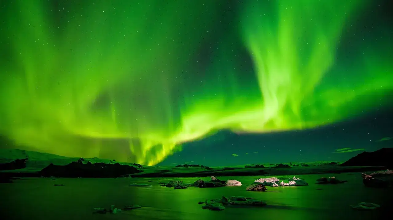 Zorza polarna Islandia