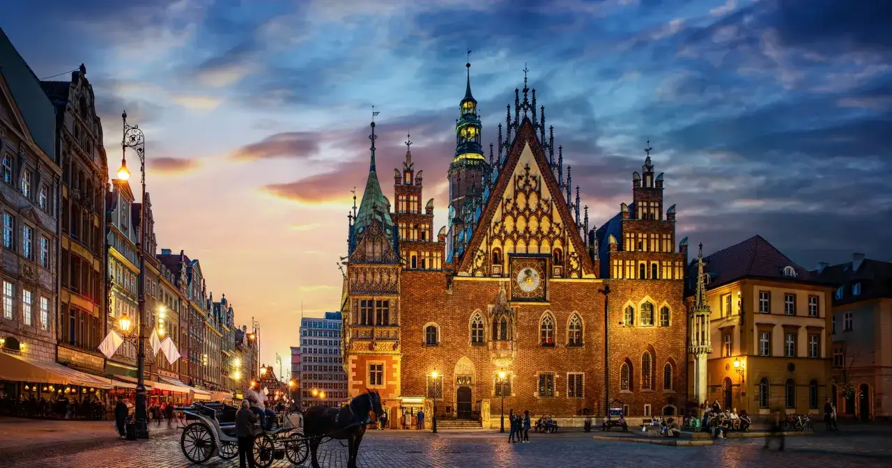 Historyczne miasta Polski Kraków Gdańsk Wrocław