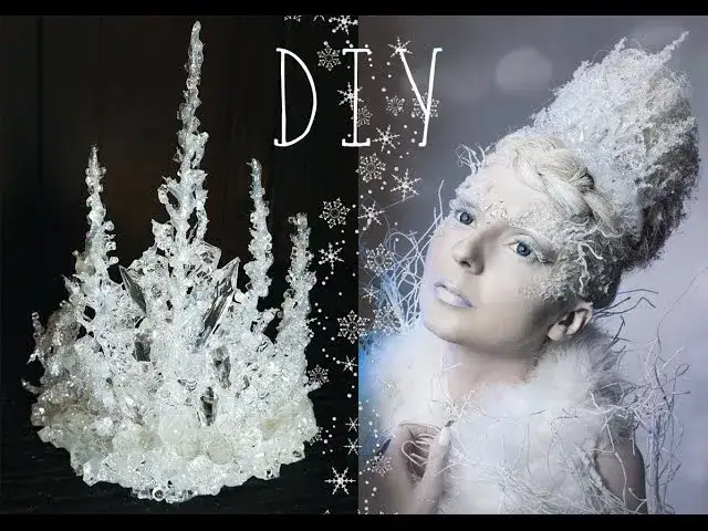 DIY korona królowej śniegu i różdżka