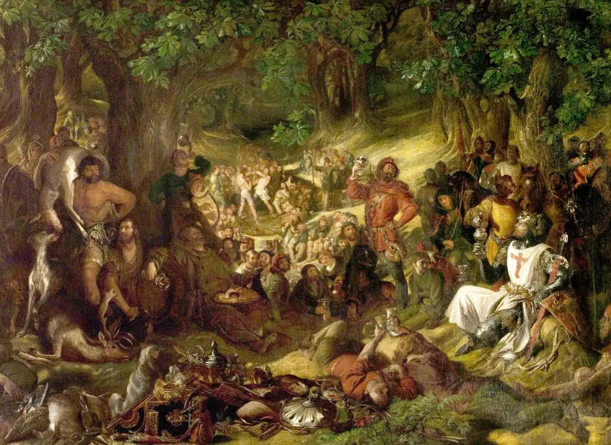 Ilustracja Robin Hood Ryszard Lwie Serce Ivanhoe