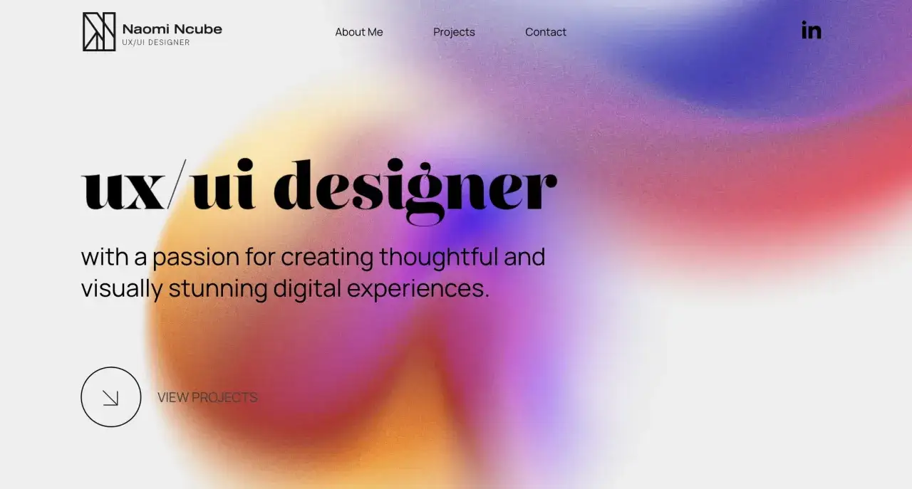 Naomi Ncube, UX/UI designer, tworzy przemyślane i wizualnie zachwycające doświadczenia cyfrowe. Zobacz jej projekty.