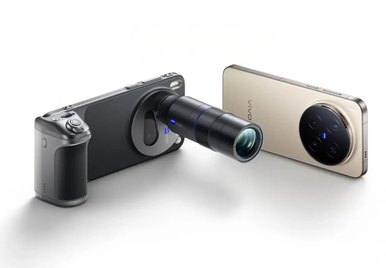 Szukasz telefonu z dobrym aparatem? Ten smartfon Vivo z obiektywem Zeiss i uchwytem przypominającym aparat jest odpowiedzią.