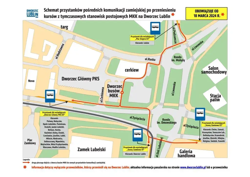 Dworzec Metropolitalny Lublin mapa