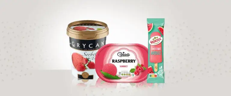 różne smaki sorbetów domowych