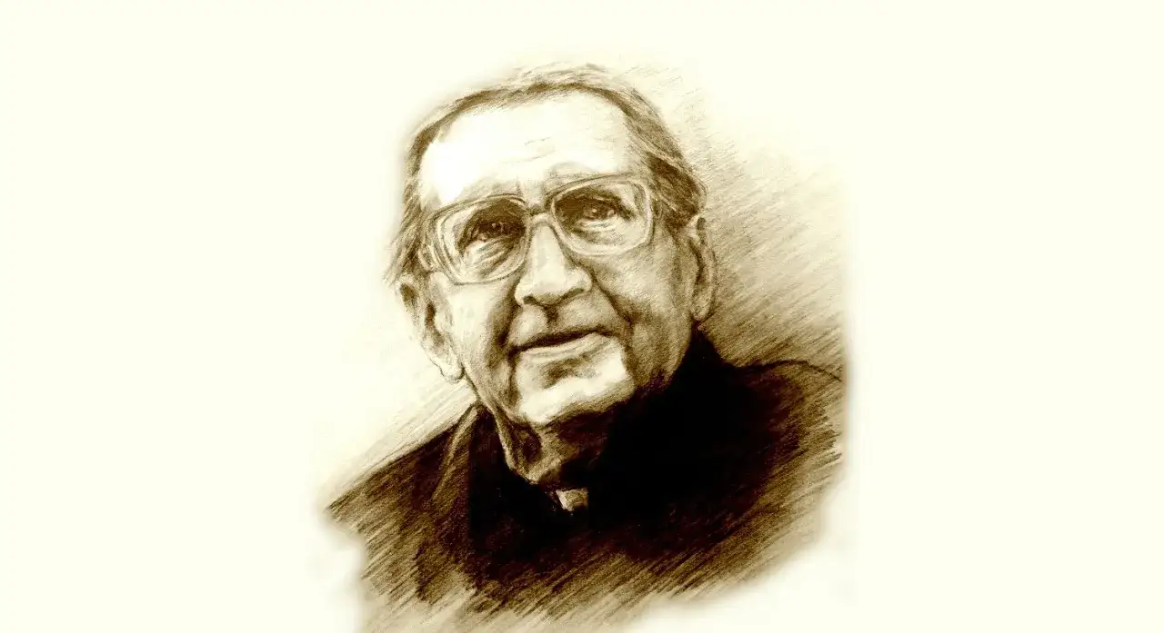 Portret ks. Jana Twardowskiego, którego złote myśli ks. Jan Twardowski cytaty inspirują.